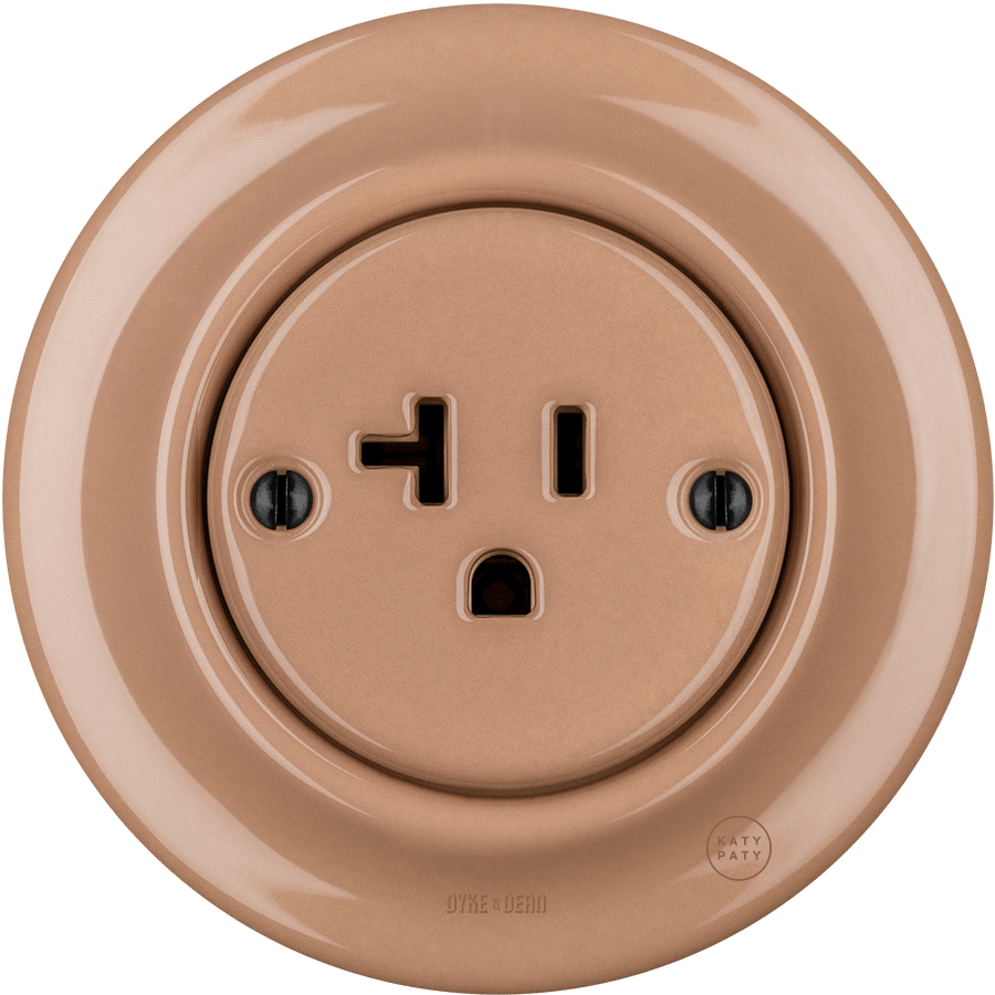 PORCELAIN WALL SOCKET DERMA USA 20 AMP - DYKE & DEAN