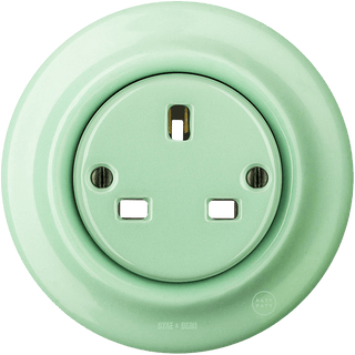 PORCELAIN WALL SOCKET MINT UK - DYKE & DEAN