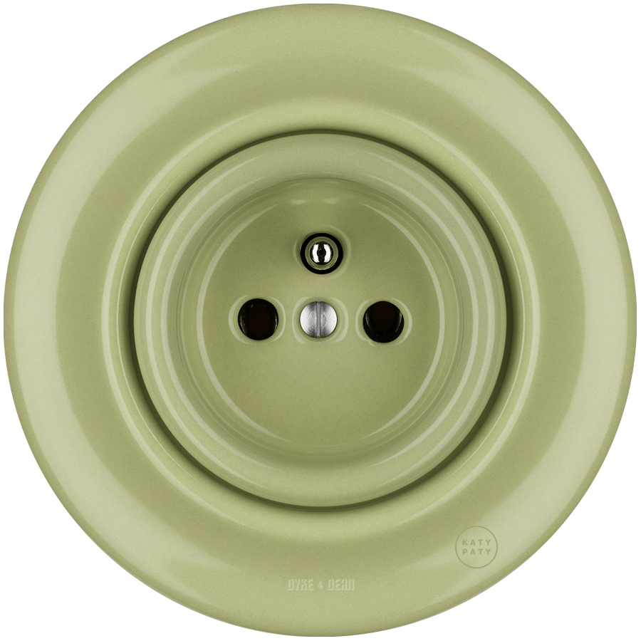 PORCELAIN WALL SOCKET MOSS GREEN - DYKE & DEAN