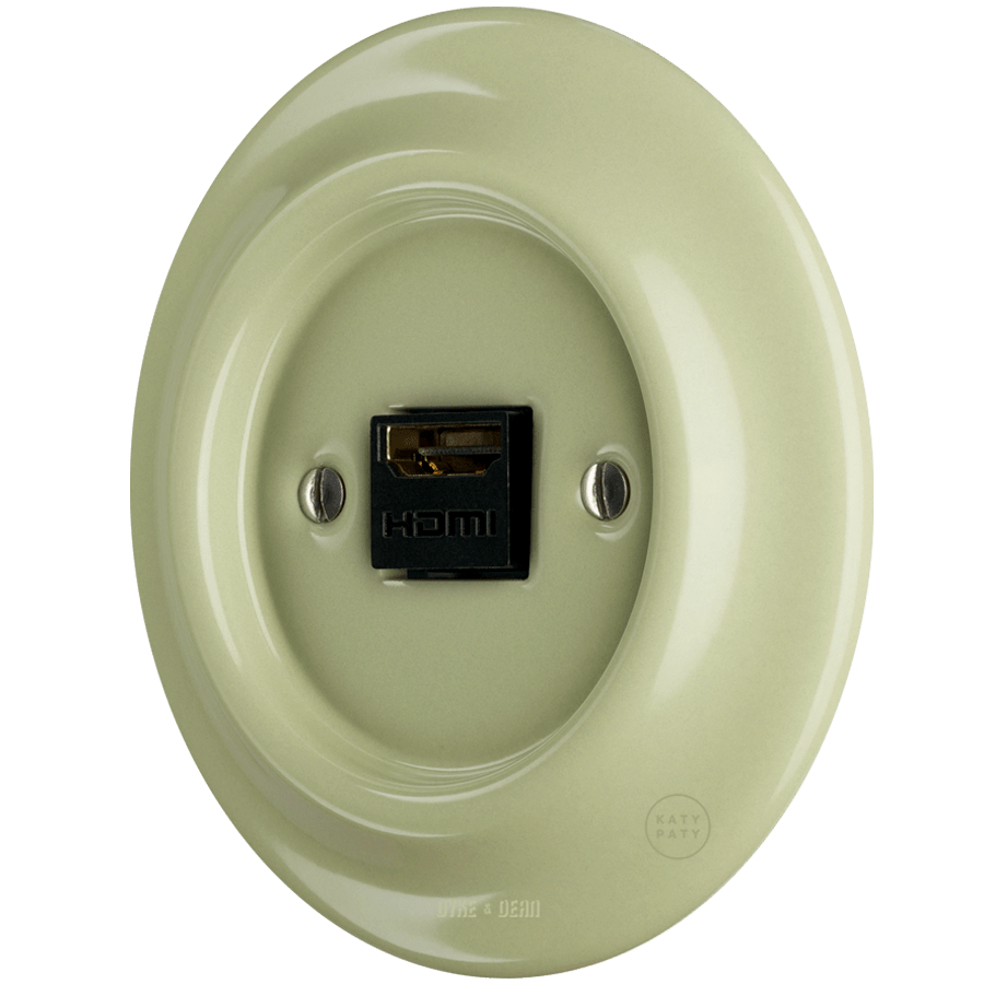 PORCELAIN WALL SOCKET MOSS GREEN HDMI - DYKE & DEAN