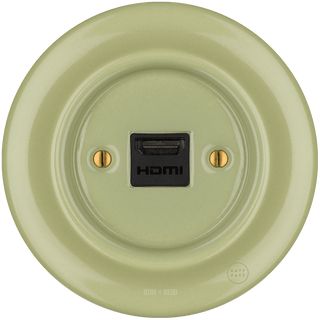 PORCELAIN WALL SOCKET MOSS GREEN HDMI - DYKE & DEAN