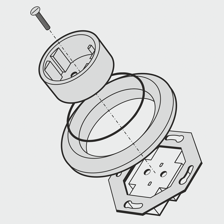 PORCELAIN WALL SOCKET SALMON - DYKE & DEAN