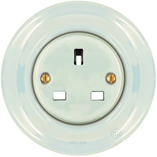 PORCELAIN WALL SOCKET UK CONCHA - DYKE & DEAN