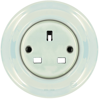 PORCELAIN WALL SOCKET UK CONCHA - DYKE & DEAN