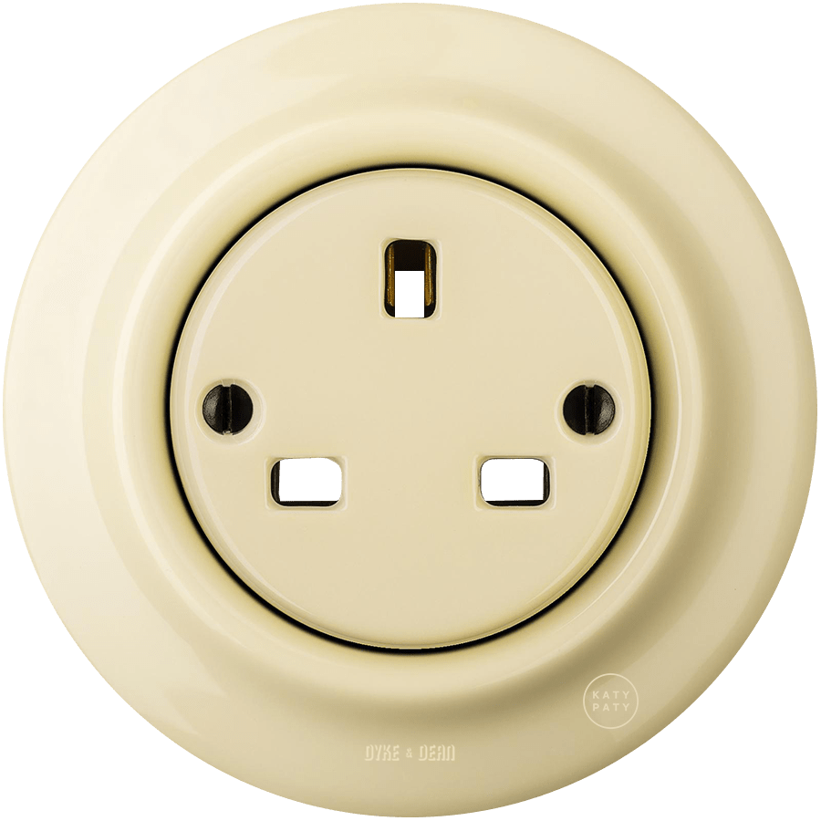 PORCELAIN WALL SOCKET VANILLA UK - DYKE & DEAN