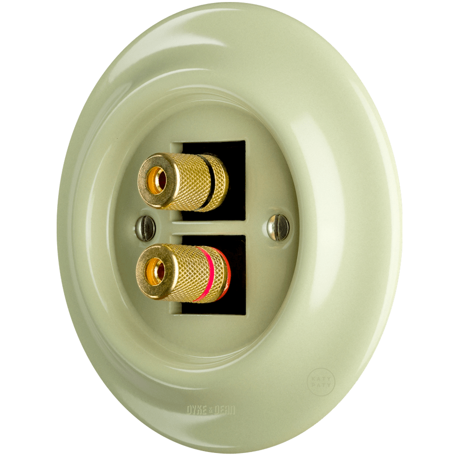 PORCELAIN WALL SPEAKER SOCKET MOSS GREEN - DYKE & DEAN