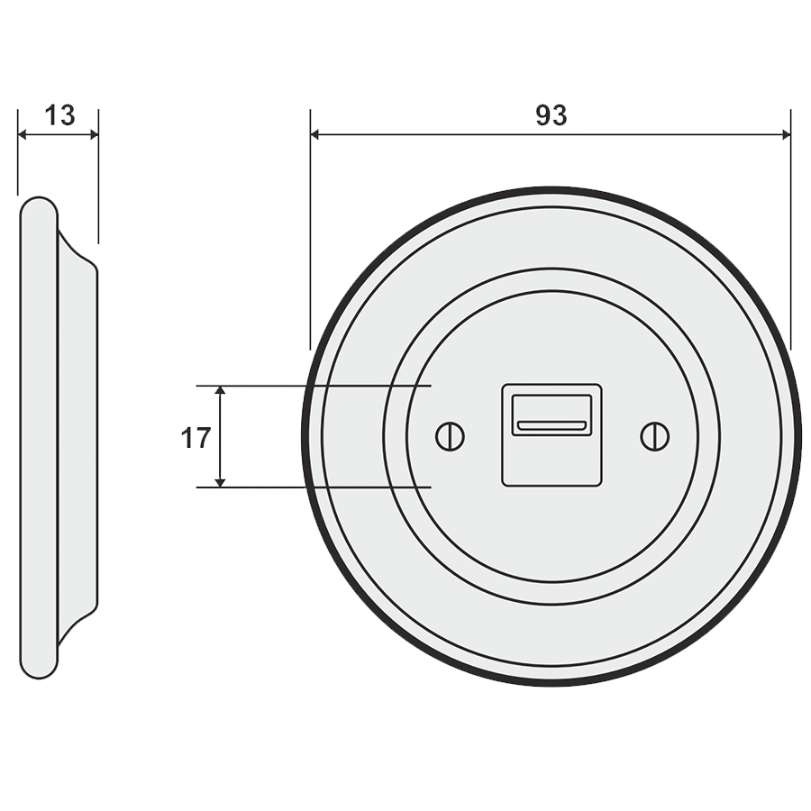 PORCELAIN WALL USB CHARGER DERMA - DYKE & DEAN