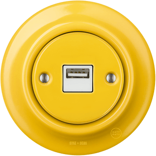 PORCELAIN WALL USB CHARGER YELLOW - DYKE & DEAN