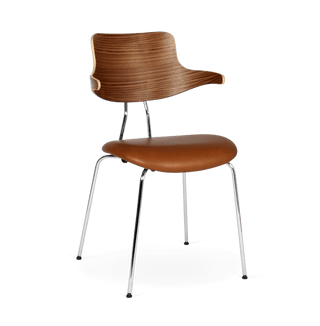 VL118 LEATHER & WOOD CHAIR - DYKE & DEAN