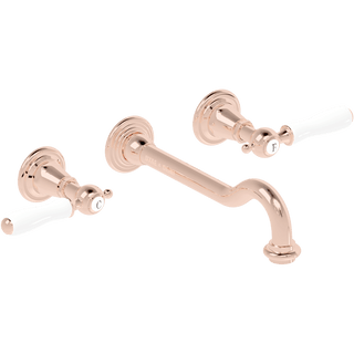 WALL MOUNTED SPOUT DROP PORCELAIN LEVER TAPS - DYKE & DEAN