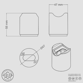 WATERPROOF PEG TUBE BULB MOUNT BROWN MARBLE - DYKE & DEAN