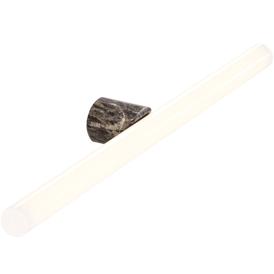 WATERPROOF PEG TUBE BULB MOUNT BROWN MARBLE - DYKE & DEAN