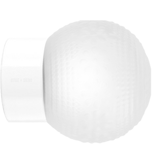 WHITE CERAMIC REARWIRED WALL LAMPS - DYKE & DEAN