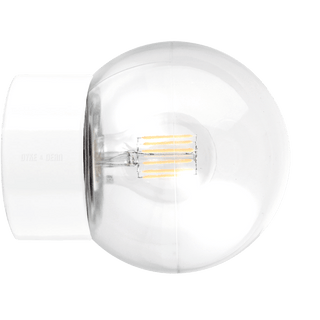 WHITE CERAMIC REARWIRED WALL LAMPS - DYKE & DEAN