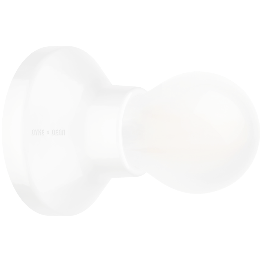 WHITE CERAMIC WALL & CEILING LAMP - DYKE & DEAN