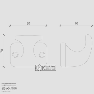 WHITE PORCELAIN ROBE HOOK - DYKE & DEAN