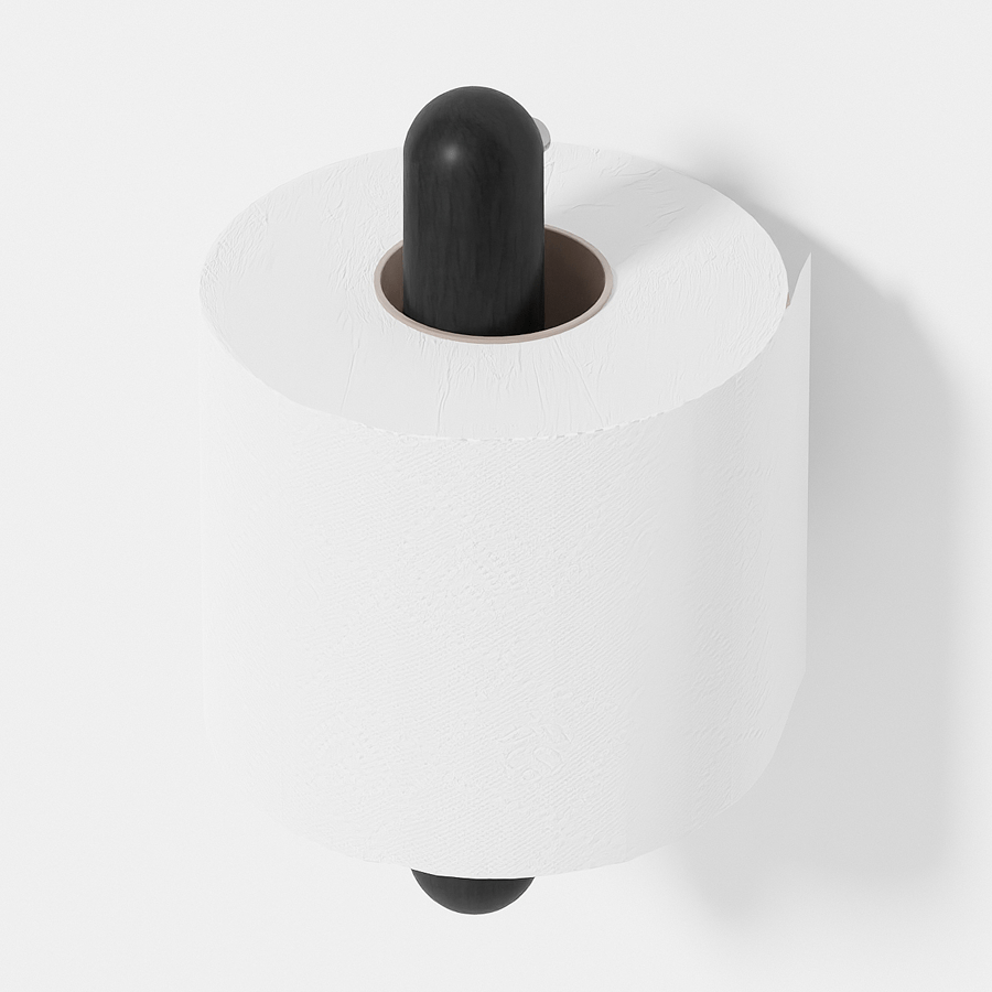 WIREWORKS YOKU TOILET ROLL HOLDER DARK OAK - DYKE & DEAN