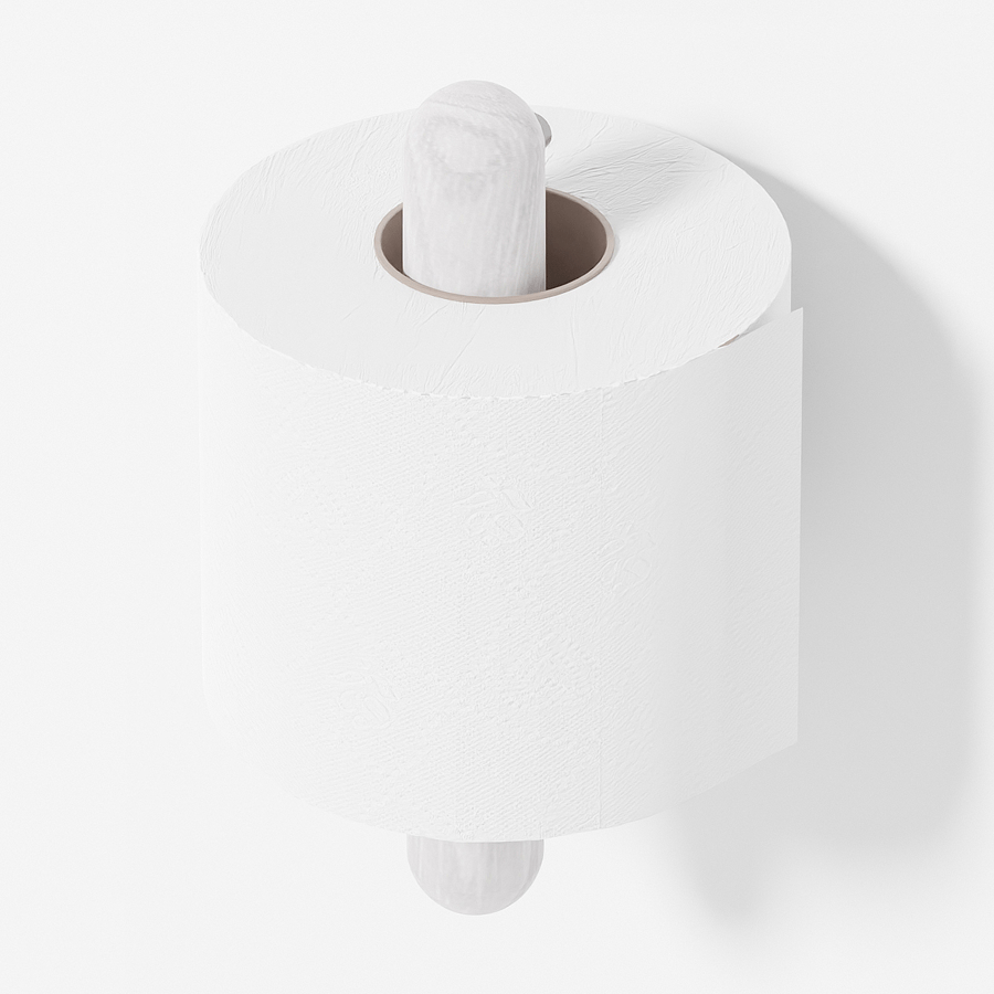 WIREWORKS YOKU TOILET ROLL HOLDER OYSTER GREY - DYKE & DEAN